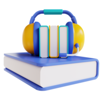 audiolibro con illustrazione 3d png