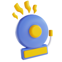 campana de la escuela de ilustración 3d png