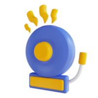 campana de la escuela de ilustración 3d png