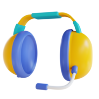 auriculares de ilustración 3d png