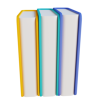 3D illustration books png