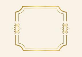 Golden double frame Vintage style design vector