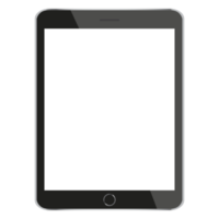 mock up tablet nero isolato su bianco disegno vettoriale png