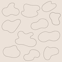 Organic Blob shapes with warm earth tone color vector