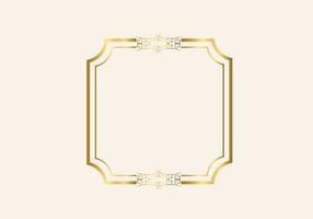 Golden double frame Vintage style design vector