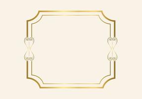 Golden double frame Vintage style design vector