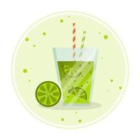 lime juice in a glass vector