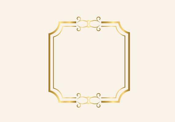 Golden double frame Vintage style design