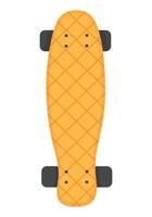 A simple longboard with a stylish chalkboard pattern. Flat doodle clipart. All objects are repainted. vector