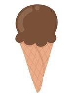 Bright pattern of ice cream. Flat doodle clipart. All objects are repainted. vector