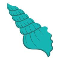 Tropical underwater shell. Doodle flat clipart. All objects are repainted. vector