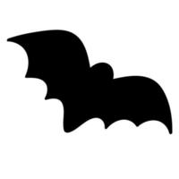 Doodle sticker with cute bat vector