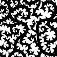 Black and white pattern with ominous thorny ivy vector