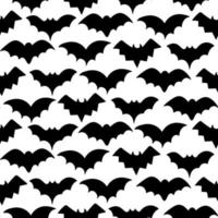 Black and white pattern with bats vector