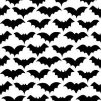 Black and white pattern with bats vector