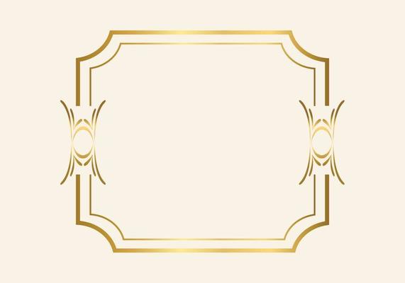 Golden double frame Vintage style design