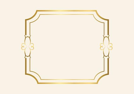 Golden double frame Vintage style design