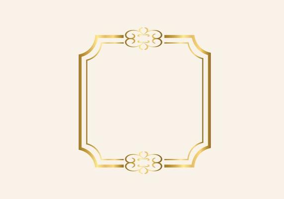 Golden double frame Vintage style design