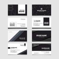 Set of Monochromatic Business Card vector