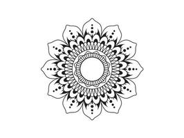 patrón de círculo en forma de mandala para tatuajes de henna mehndi adornos decorativos en páginas de libros de color de estilo étnico oriental. vector