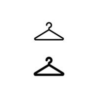 Clothes hanger icon. Simple outline style. Wardrobe and household concept. Thin line vector illustration design isolated on white background. EPS 10.