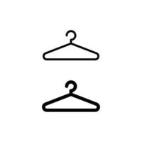 icono de suspensión de ropa. estilo de esquema simple. armario y concepto de hogar. diseño de ilustración de vector de línea delgada aislado sobre fondo blanco. eps 10.