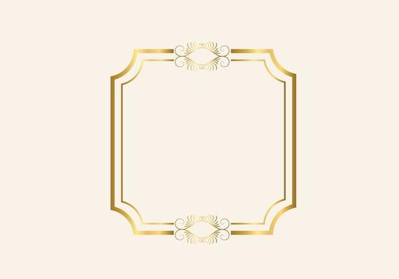 Golden double frame Vintage style design