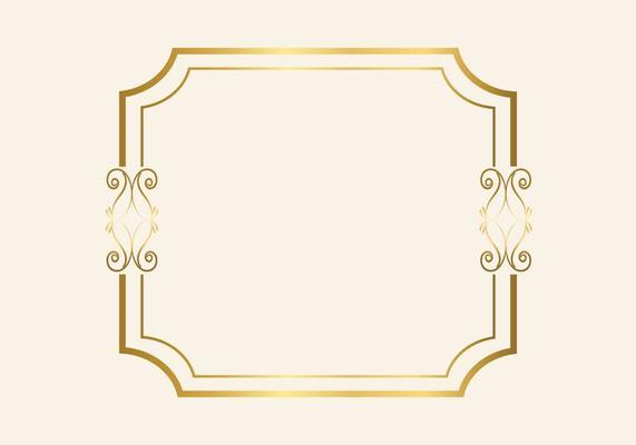 Golden double frame Vintage style design