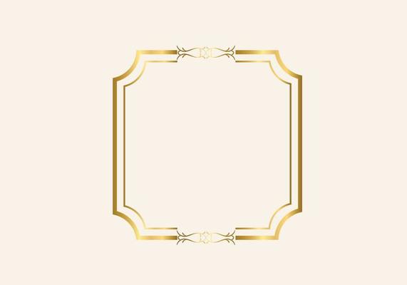 Golden double frame Vintage style design