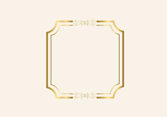 Golden double frame Vintage style design