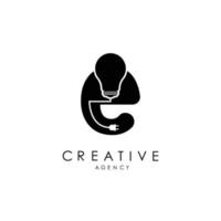 creative letter logo design with letter E icon light weight logo with elegant vector design.