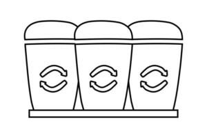 Ecology. Eco icon recycling. Garbage cans. vector