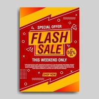 cartel de venta flash vector