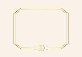 Golden double frame Vintage style design vector