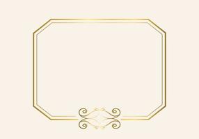 Golden double frame Vintage style design vector