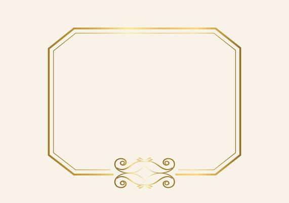 Golden double frame Vintage style design