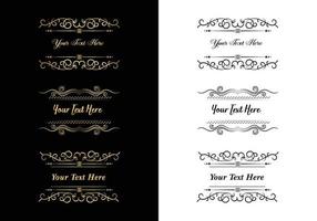 Vintage calligraphic vignettes and dividers, Vintage ornamental dividers, Hand drew decorative borders in retro style for greeting cards, banners, retro parties, wedding invitations, menus, postcards. vector
