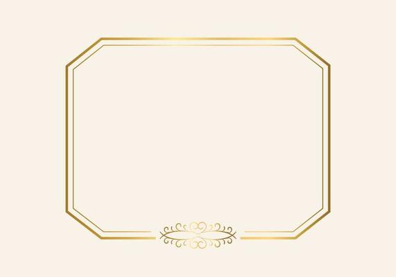 Golden double frame Vintage style design