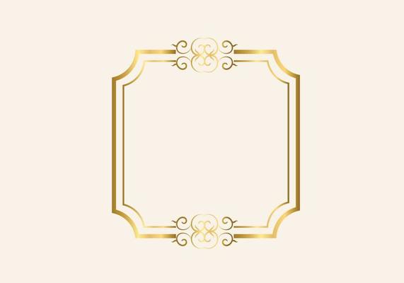 Golden double frame Vintage style design