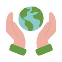 Ecology. Eco icon save the planet vector