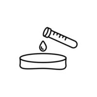 Medical dropper test chemistry laboratory icon vector