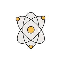 vector de icono de partículas de energía nuclear