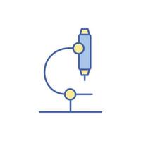 icono de símbolo científico médico de microscopio vector