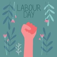 Vector poster of the International Labour Day. Happy Labour Day. May 1 is Employee's Day.