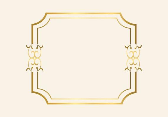 Golden double frame Vintage style design