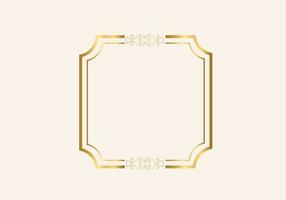 Golden double frame Vintage style design vector