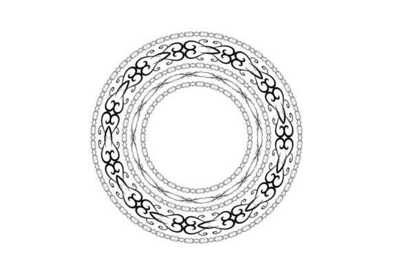 Decoration and ornaments elements set on white background. Floral ornament.