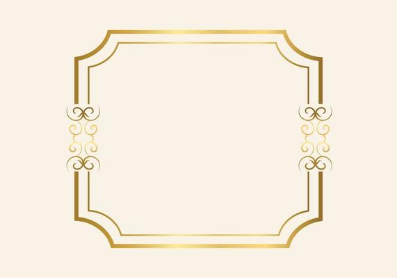 Golden double frame Vintage style design