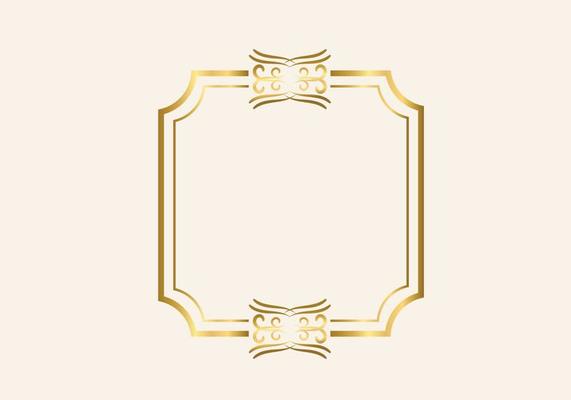 Golden double frame Vintage style design