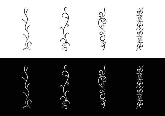 vector illustration set of border calligraphic and dividers decorative and Decorative monograms and calligraphic borders.